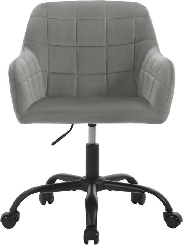 Rootz Ergonominen toimistotuoli - Velvet pöytätuoli - Kääntyvä tuoli - High Density Foam - Säädettävä korkeus - 58cm x (77-85cm) x 60,5cm