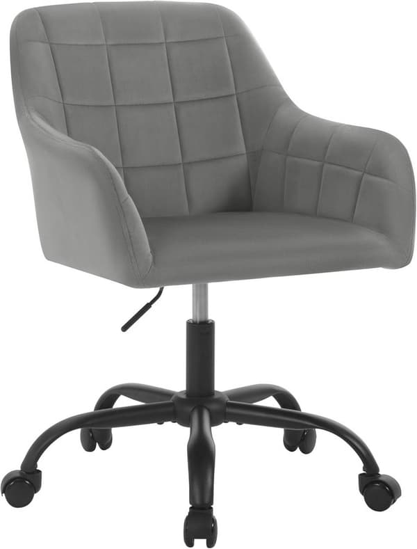 Rootz Ergonomic Office Chair - Velvet Skrivebordsstol - Drejestol - High-Density Foam - Justerbar højde - 58cm x (77-85cm) x 60,5cm