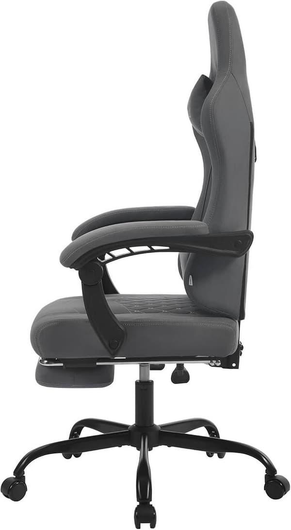 Rootz Massage Gaming Stol - Kontorstol med lændestøtte - Ergonomisk computerstol - Justerbar nakkestøtte - 64cm x 119,5-127cm x 54cm