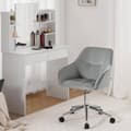 Miniatyrbild 2 av 8: Rootz Velvet Kontorsstol - Skrivbordsstol - Justerbar snurrstol - Ergonomiska sittplatser - Snygg Check Quiltning - Höjd 48-57cm - 61cm x 90cm x 56cm