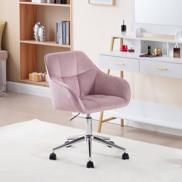 Rootz Velvet Kontorstol - Skrivebordsstol - Drejestol - Ergonomisk design - Justerbar højde - 61cm x 90cm x 56cm
