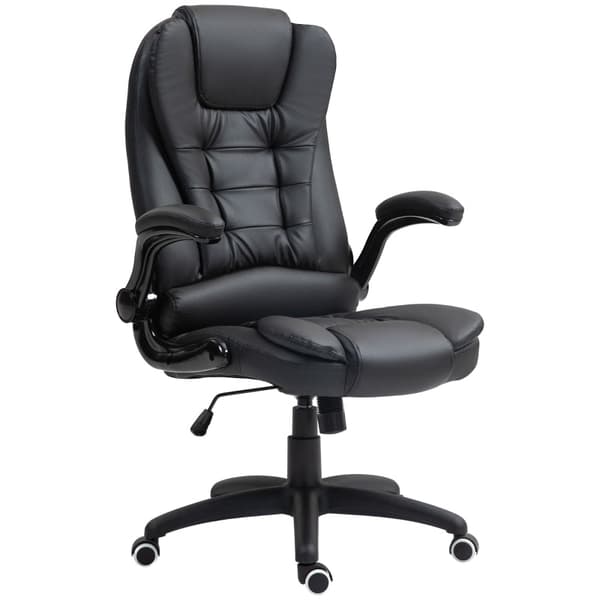 Rootz Executive Chair - Kontorsstol - Skrivbordsstol - Fuskläder - Justerbar höjd - Rocker Funktion - 60cm x 69cm x 111-121cm