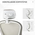 Miniatyrbillede 5 af 11: Rootz Kontorstol - Computerstol - Arbejdsstol - Ergonomisk design - 62cm x 64cm x 112-120cm
