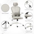 Miniatyrbillede 6 af 11: Rootz Kontorstol - Computerstol - Arbejdsstol - Ergonomisk design - 62cm x 64cm x 112-120cm