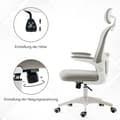 Miniatyrbillede 7 af 11: Rootz Kontorstol - Computerstol - Arbejdsstol - Ergonomisk design - 62cm x 64cm x 112-120cm