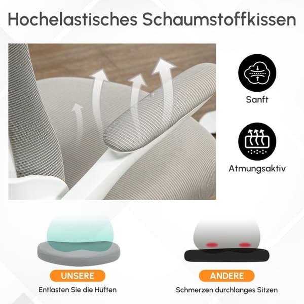 Rootz Kontorstol - Computerstol - Arbejdsstol - Ergonomisk design - 62cm x 64cm x 112-120cm