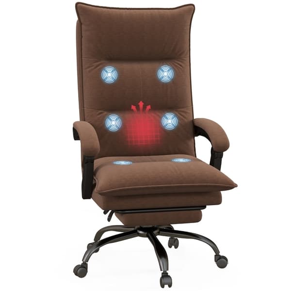 Rootz Massage Kontorsstol - Datorstol - Vibrerande massage - Svankvärme - Ergonomisk skrivbordsstol - 66cm x 74cm x 114-121,5cm