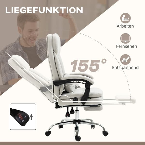 Rootz Massage Kontorstol - Ergonomisk kontorstol - Opvarmet kontorstol - Intensiv Study Stol - 66cm x 67cm x 110-118cm