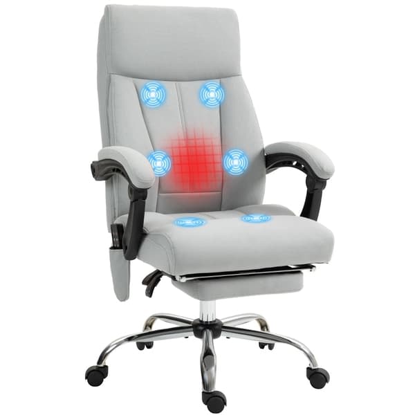 Rootz Massage Kontorstol - Executive Chair - Computer Skrivebordsstol - Vibrerende Massage - Lændevarme - Ergonomisk design - 65cm x 74cm x 119cm