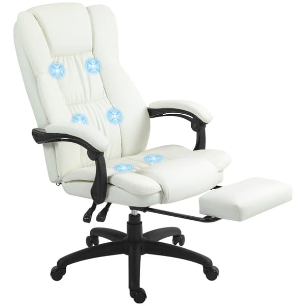 Rootz-hierontatyötuoli - Executive-tuoli - Tärinätuoli - Keinonahka - 68,5 cm x 68,5 cm x 113-121 cm
