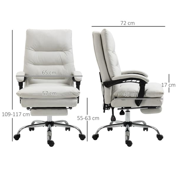Rootz Massage Kontorstol - Drejestol - Executive Chair - Lændevarme - 65cm x 72cm x 109-117cm