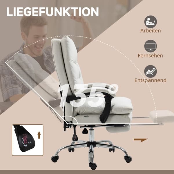 Rootz Massage Kontorstol - Drejestol - Executive Chair - Lændevarme - 65cm x 72cm x 109-117cm