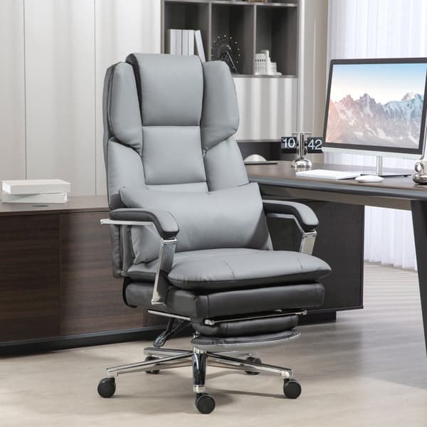 Rootz Kontorstol - Gaming Chair - Executive Chair - Tyk skumpolstring - PU læder - 63cm x 71cm x 123-129cm