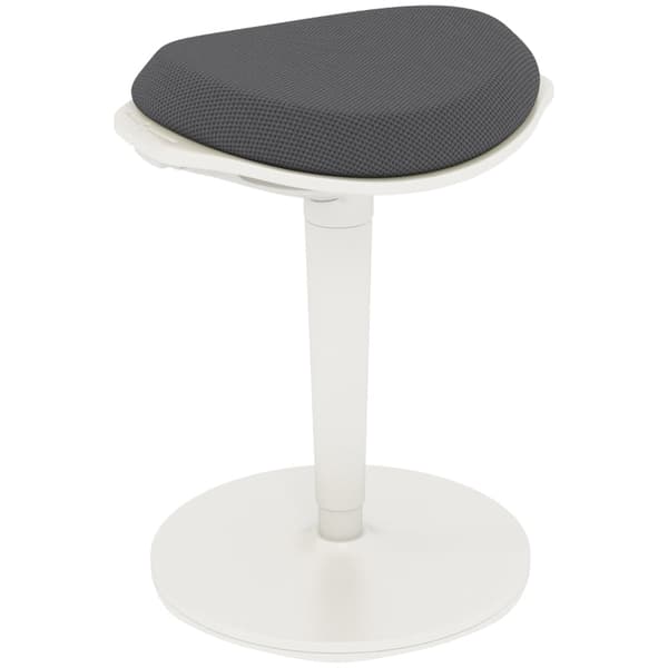 Rootz kontortaburet - Aktiv siddestol - Ergonomisk arbejdsskammel - Højdejusterbar - Roterer og vipper - Åndbart mesh - 42,5 cm x 35,5 cm x 56,5-71,5