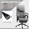 Miniatyrbillede 5 af 10: Rootz Massage Kontorstol - Ergonomisk stol - 155° tilbagelænet - Lændevarme - 66cm x 76cm x 112-120cm