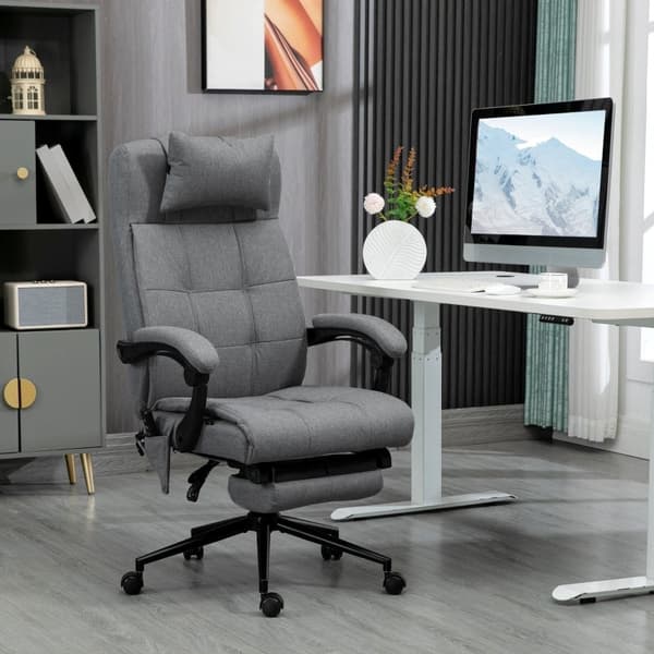 Rootz Massage Kontorstol - Ergonomisk stol - 155° tilbagelænet - Lændevarme - 66cm x 76cm x 112-120cm