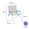 Pikkukuva 2 / 2: Folding Chair Marbueno Sininen Beige 52 x 80 x 56 cm