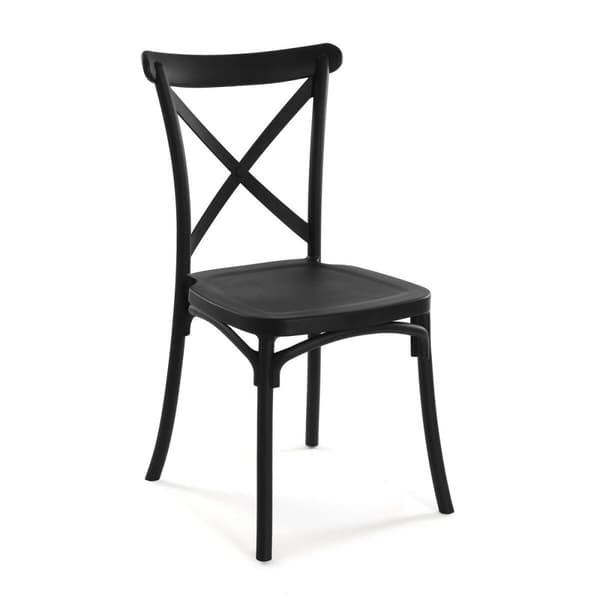 Stol Versa Sort 43 x 88 x 43 cm (4 enheder)
