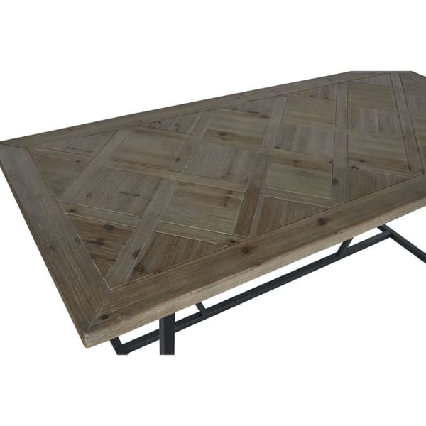 Ruokapöytä Home ESPRIT Musta Luonnollinen Metalli Kuusi 195 x 90 x 76 cm