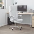 Miniatyrbild 1 av 2: Kontorsstol med massage vit konstläder