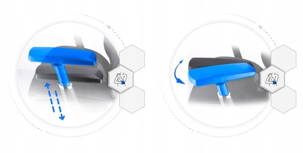 NEOVA ergonomisk lænestol med fodstøtte - grå