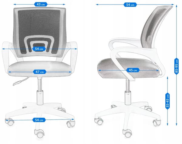SMART kontorstol, sort