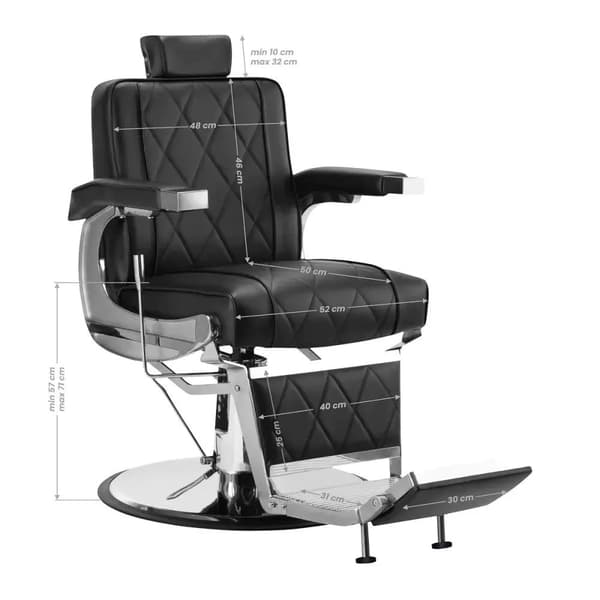 Activeshop Hair System fotel barberski BM88066 czarny