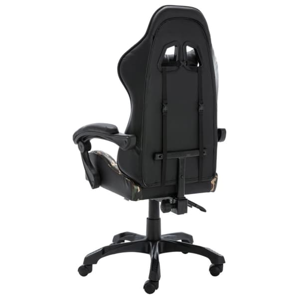 gamerstol kunstlæder sort og camouflage