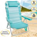 Miniatyrbild 3 av 7: Strandstol Aktive Hopfällbar Turkos 48 x 84 x 46 cm (2 antal)