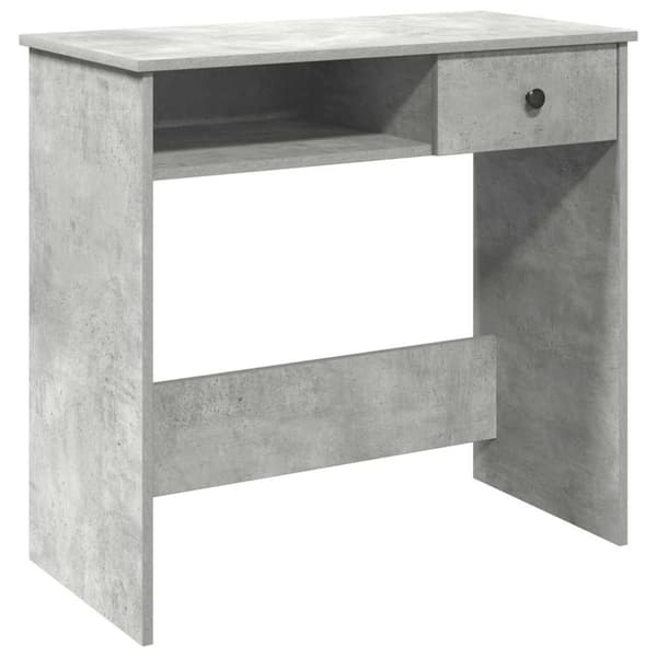 vidaXL Skrivbord betonggrå 80x40x75 cm konstruerat trä