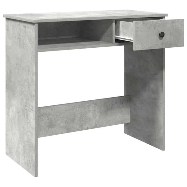 vidaXL Skrivbord betonggrå 80x40x75 cm konstruerat trä