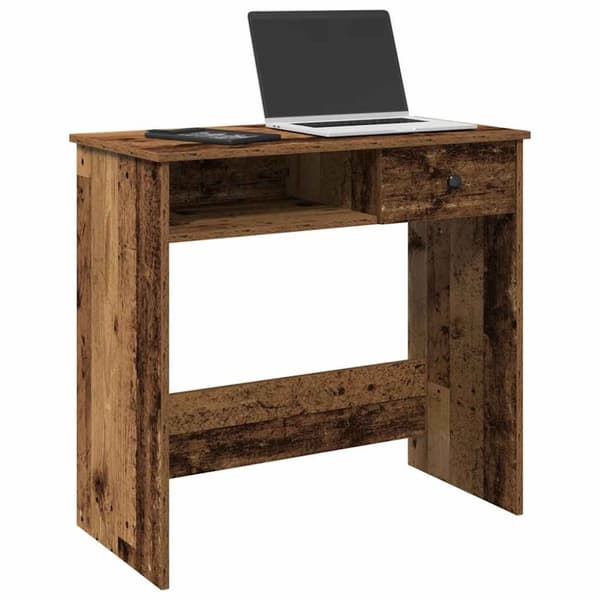 vidaXL Työpöytä musta 80x40x75 cm lastulevy