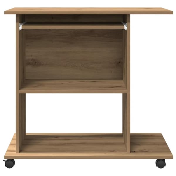 vidaXL computerbord 80x50x75 cm spånplade artisan eg