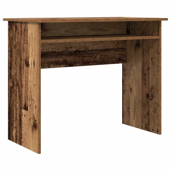 vidaXL skrivebord 90x50x74 cm konstrueret træ antikt trælook