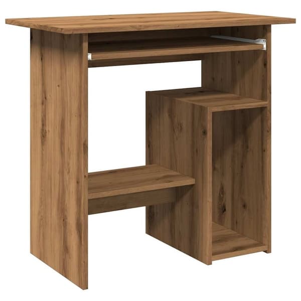 vidaXL skrivebord 80x45x74 cm konstrueret træ kunsteg