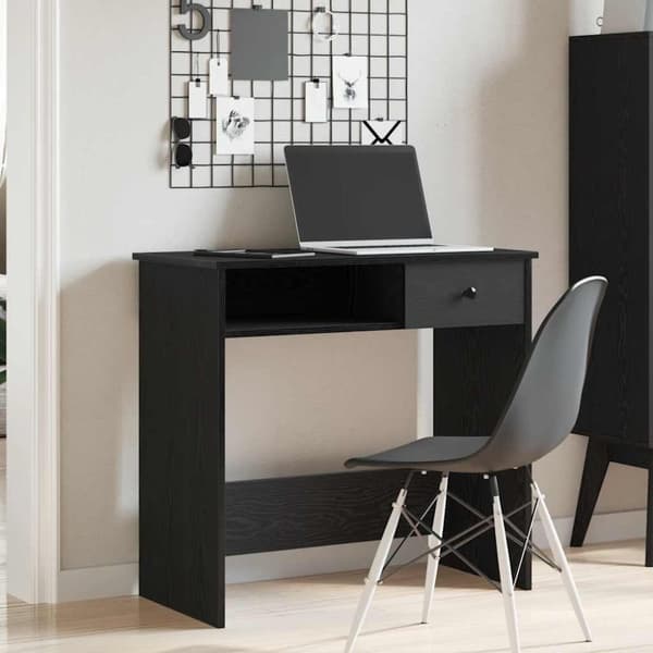 vidaXL Skrivebord svart 80x40x75 cm sponplate