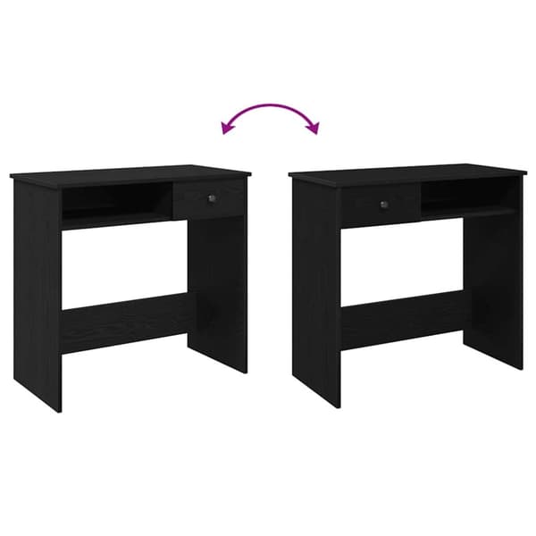 vidaXL Skrivebord svart 80x40x75 cm sponplate
