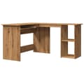 Miniatyrbilde 3 av 11: vidaXL Hjørnepult artisan eik 120x140x75 cm konstruert tre