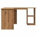 Miniatyrbilde 5 av 11: vidaXL Hjørnepult artisan eik 120x140x75 cm konstruert tre