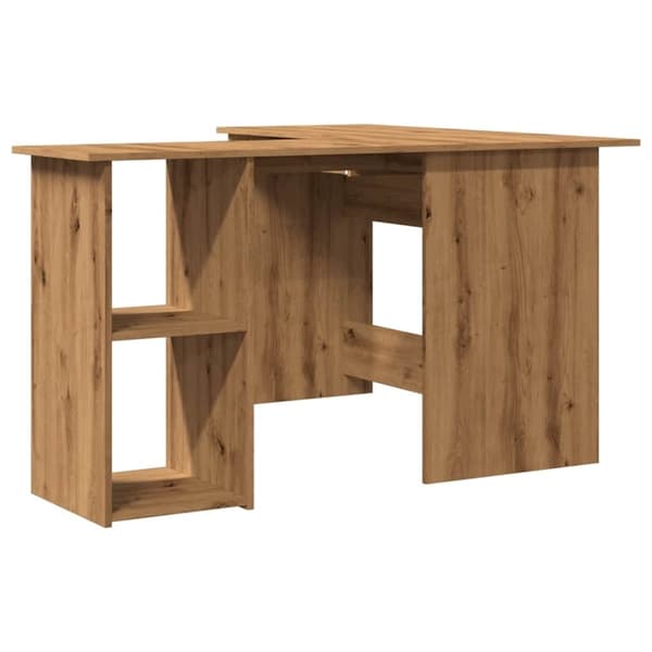 vidaXL Hjørnepult artisan eik 120x140x75 cm konstruert tre