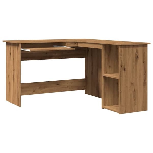 vidaXL Hjørnepult artisan eik 120x140x75 cm konstruert tre