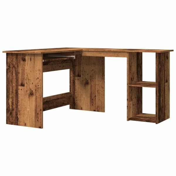 vidaXL Hjørnepult gammelt tre 120x140x75 cm konstruert tre