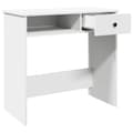 Miniatyrbild 5 av 11: vidaXL Skrivbord vit 80x40x75 cm konstruerat trä