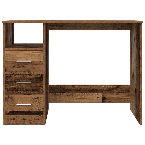 vidaXL Skrivebord gammelt tre 102x76x50 cm konstruert tre