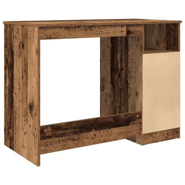 vidaXL Skrivebord gammelt tre 102x76x50 cm konstruert tre