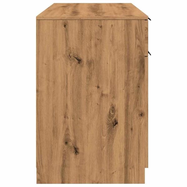 vidaXL Skrivebord artisan eik 100x50x75 cm konstruert tre