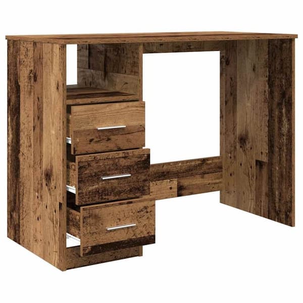 vidaXL Työpöytä vanha puu 102x76x50 cm tekninen puu
