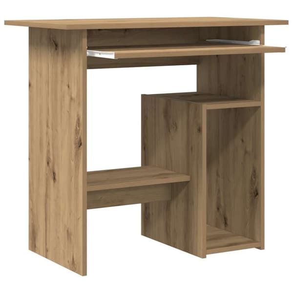 vidaXL Skrivbord artisan ek 80x45x74 cm konstruerat trä