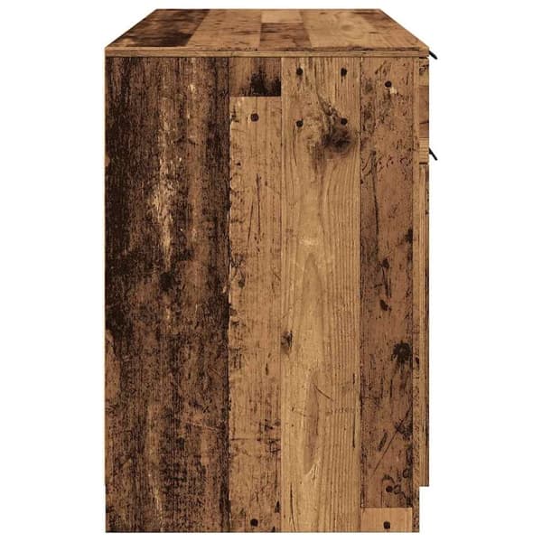 vidaXL Työpöytä vanhaa puuta 100x50x75 cm tekninen puu