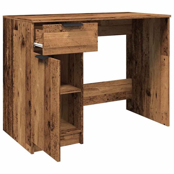 vidaXL Työpöytä vanhaa puuta 100x50x75 cm tekninen puu